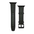 For Apple Watch 8 41mm Retro Texture Leather Watch Band(Black)