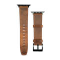 For Apple Watch 3 38mm Retro Texture Leather Watch Band(Brown)