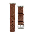For Apple Watch SE 2022 44mm Buffalo Leather Watch Band(Brown)