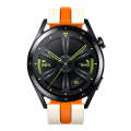 For Huawei Watch GT 3 / GT 3 Pro Vertical Two Color Silicone Watch Band(Starlight+Orange)