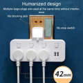 Home Office Multifunctional USB Wireless Plug Converter Plug Board 1 to 4 + 2USB, with Night Light