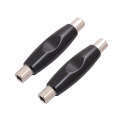TC302 6.35mm Female to Female Guitar TRS Stereo Audio Cable Adapter(Black)