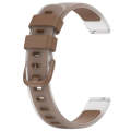 12mm Universal Two Color Transparent Silicone Watch Band(Brown)