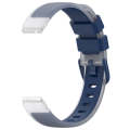 12mm Universal Two Color Transparent Silicone Watch Band(Blue)