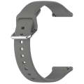 24mm Universal Small Waist Silicone Watch Band(Dark Grey)