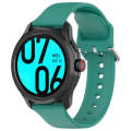 24mm Universal Small Waist Silicone Watch Band(Pine Green)