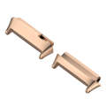 For Redmi Watch 3 Lite / Watch 3 Active 1 Pair Metal Watch Band Connector(Rose Gold)