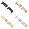 For Redmi Watch 3 Lite / Watch 3 Active 1 Pair Metal Watch Band Connector(Rose Gold)