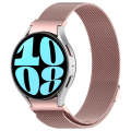 For Samsung Galaxy Watch 6 Button Style Milan Magnetic Metal Watch Band(Rose Pink)