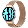 For Samsung Galaxy Watch 6 Button Style Milan Magnetic Metal Watch Band(Rose Gold)