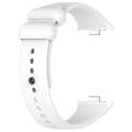 For Xiaomi Mi Band 8 Pro Solid Color Black Buckle Silicone Watch Band(White)
