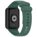 For Xiaomi Mi Band 8 Pro Solid Color Black Buckle Silicone Watch Band(Dark Green)