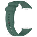For Xiaomi Mi Band 8 Pro Solid Color Black Buckle Silicone Watch Band(Dark Green)