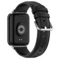 For Xiaomi Mi Band 8 Pro Round Tail Genuine Leather Watch Band(Black)