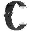 For Xiaomi Mi Band 8 Pro Round Tail Genuine Leather Watch Band(Black)
