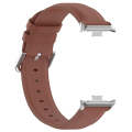 For Xiaomi Mi Band 8 Pro Round Tail Genuine Leather Watch Band(Brown)
