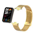 For Xiaomi Mi Band 8 Pro 18mm Steel Mesh Buckle Metal Watch Band(Gold)