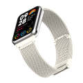 For Xiaomi Mi Band 8 Pro 18mm Steel Mesh Buckle Metal Watch Band(Ivory White)