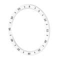 For Samsung Galaxy Watch 6 Classic 47mm Smart Watch Dial Protection Frame with Time Scale(White)