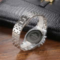 CAGARNY 6835 Men Simple Quartz Steel Band Watch(Silver + White)