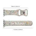 For Apple Watch Ultra 2 49mm Floral Silicone Watch Band(Starlight)