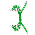 For Apple Watch SE 2022 44mm Paracord Gypsophila Beads Drawstring Braided Watch Band(Green)