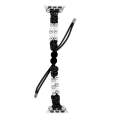 For Apple Watch Series 6 44mm Paracord Row Beads Drawstring Braided Watch Band(Black)