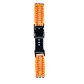 For Apple Watch SE 2023 44mm Paracord Plain Braided Webbing Buckle Watch Band(Orange)