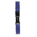 For Apple Watch Ultra 2 49mm Paracord Plain Braided Webbing Buckle Watch Band(Blue)
