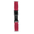 For Apple Watch Series 8 45mm Paracord Plain Braided Webbing Buckle Watch Band(Red)