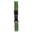 For Apple Watch Series 7 41mm Paracord Plain Braided Webbing Buckle Watch Band(Army Green)