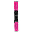For Apple Watch Series 6 40mm Paracord Plain Braided Webbing Buckle Watch Band(Rose Red)