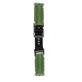 For Apple Watch Series 5 44mm Paracord Plain Braided Webbing Buckle Watch Band(Army Green)