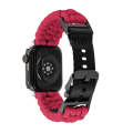 For Apple Watch Series 2 38mm Paracord Plain Braided Webbing Buckle Watch Band(Red)