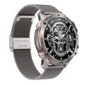 AK56 IP67 BT5.1 1.43inch Smart Watch Support Voice Call / Health Monitoring, Style:Steel Mesh Str...
