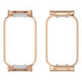 For Xiaomi Smart Band 8 Active / Redmi Band 2 Metal Frame Watch Protective Case(Rose Gold)