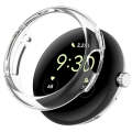 For Google Pixel Watch 2 Half Pack Hollow PC Watch Protective Case(Transparent White)