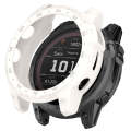 For Garmin Tactix 7 Amoled Armor Hollow TPU Watch Protective Case(Ivory White)