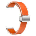 For Samsung Galaxy Watch6 / 5 / 4 Translucent Magnetic Silver Buckle Silicone Watch Band(Orange)