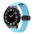 For Samsung Galaxy Watch6 / 5 / 4 Translucent Magnetic Black Buckle Silicone Watch Band(Tiffany B...