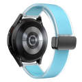 For Samsung Galaxy Watch6 / 5 / 4 Translucent Magnetic Black Buckle Silicone Watch Band(Tiffany B...