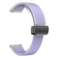 For Samsung Galaxy Watch6 / 5 / 4 Translucent Magnetic Black Buckle Silicone Watch Band(Purple)