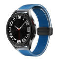 For Samsung Galaxy Watch6 / 5 / 4 Translucent Magnetic Black Buckle Silicone Watch Band(Rock Blue)