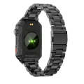 CF26 1.57inch BT5.2 Smart Bracelet Support Sleep Detection, Style:Steel Strap(Black)