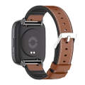 For Redmi Watch 3 Lite / Watch 3 Active Mijobs TPU Leather Watch Band(Brown Black)