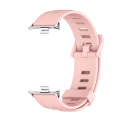 For Xiaomi Mi Band 8 Pro / Redmi Watch 4 Mijobs Flat Hole Breathable Silicone Watch Band(Pink+Sil...