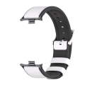 For Xiaomi Mi Band 8 Pro Mijobs TPU Leather Watch Band(White Black)