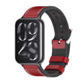 For Xiaomi Mi Band 8 Pro / Redmi Watch 4 Mijobs TPU Leather Watch Band(Red Black)