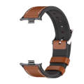 For Xiaomi Mi Band 8 Pro / Redmi Watch 4 Mijobs TPU Leather Watch Band(Brown Black)