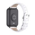 For Xiaomi Mi Band 8 Pro Mijobs Genuine Leather Slim Watch Band(White Black)